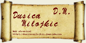 Dušica Milojkić vizit kartica